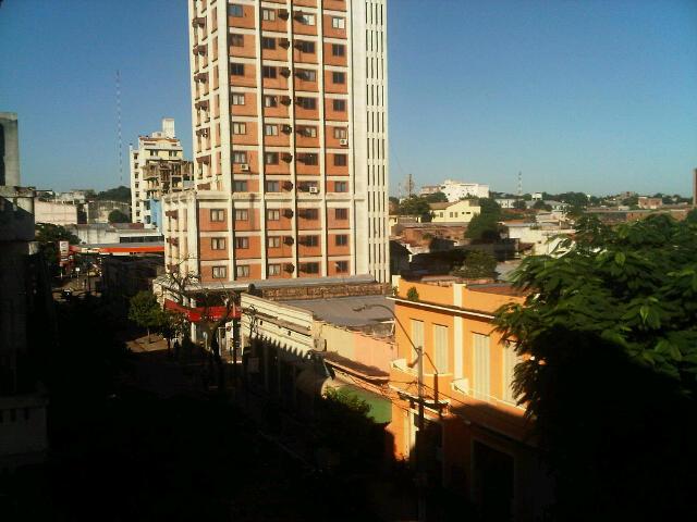 An uninteresting view of the city from our hotel in Paraguay