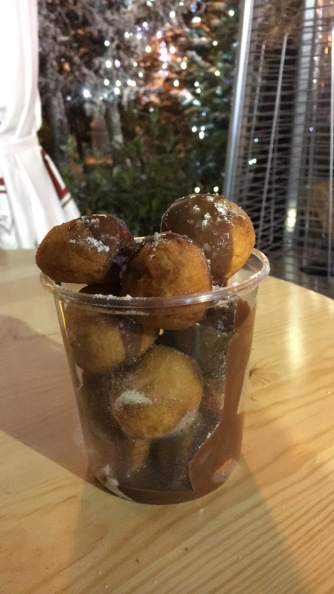 cup of frituelle doughnuts